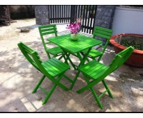 Bàn ghế sắt gỗ HTT 517