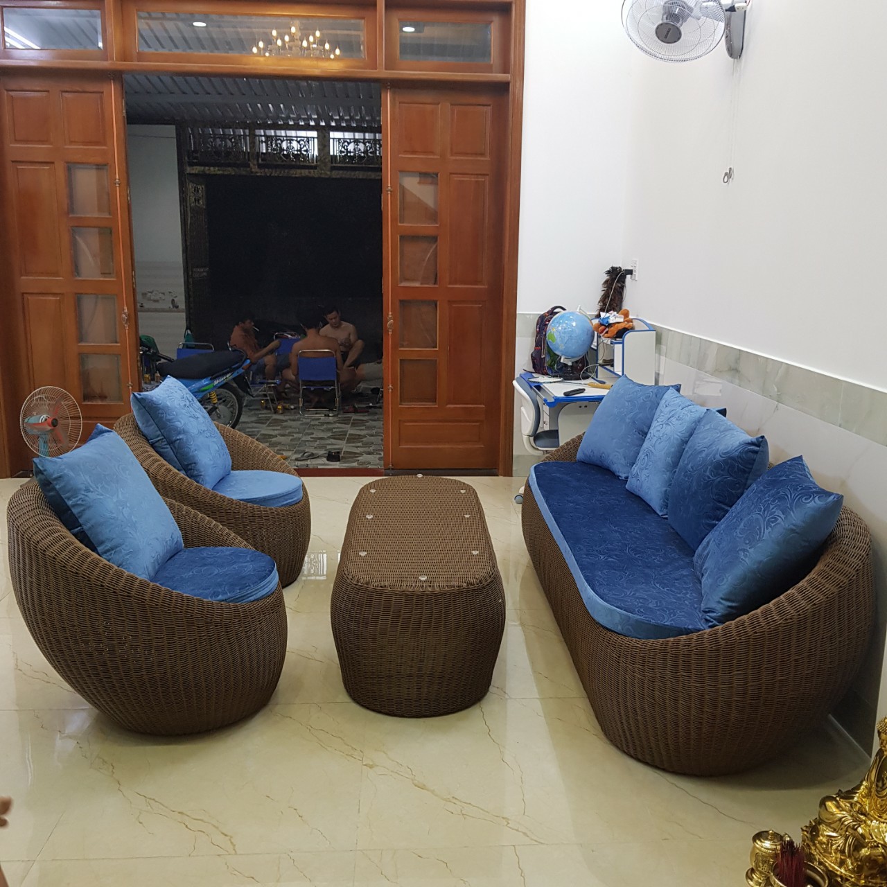 Bàn ghê nhựa giả mây