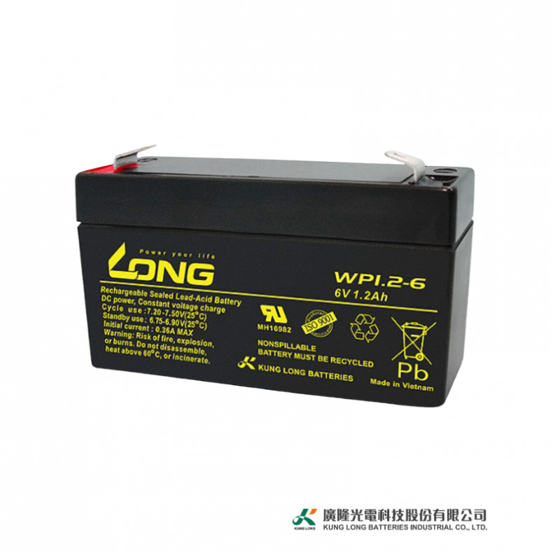 Ắc quy kín khí (VRLA AGM) LONG-6V-1.2Ah (20HR)