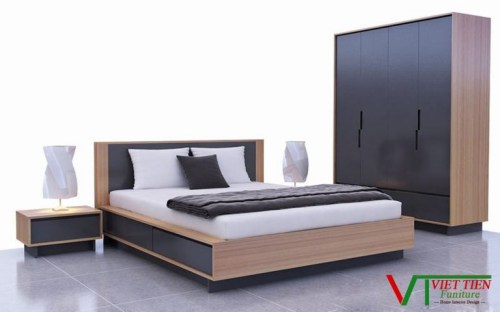 Giường gỗ công nghiệp An Cường