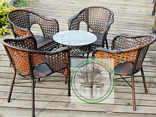 Bàn ghế mây nhựa cao cấp HN47