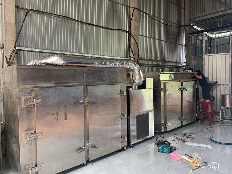 Bàn giao máy sấy khoai 400kg về Tà Nung