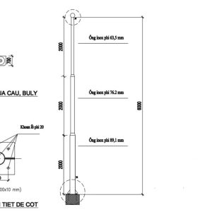 Cột cờ inox 6m
