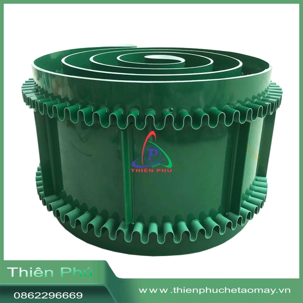 Băng tải PVC xanh tai bèo