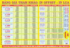 In bảng giá