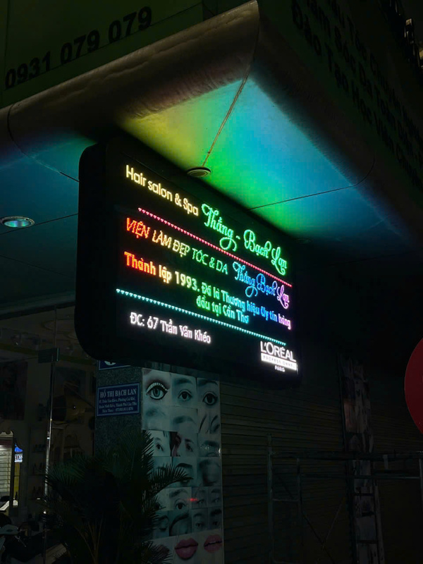 Bảng hiệu Led ma trận Salon Thắng Bạch Lan