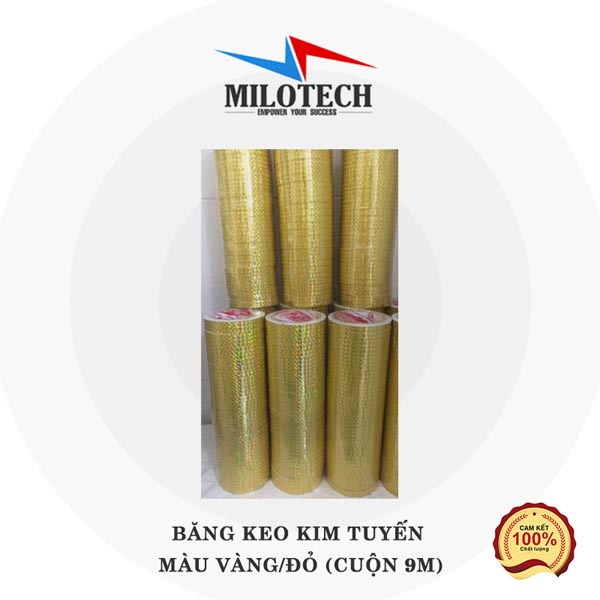 Băng keo kim tuyến màu vàng/đỏ (cuộn 9m)