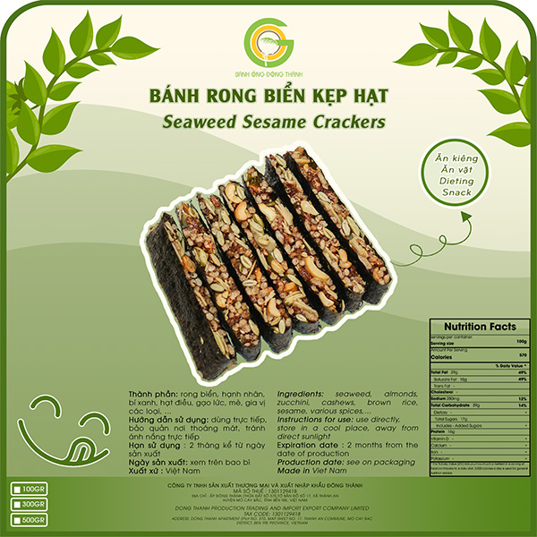 Bánh rong biển kẹp hạt