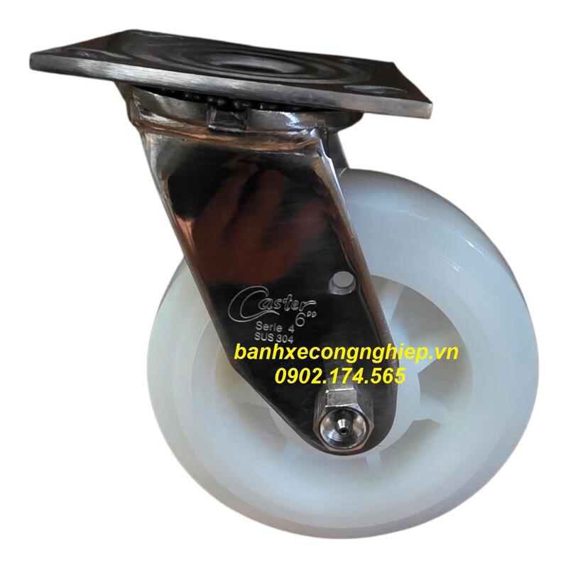 Bánh xe PA càng inox 304 tải nặng Caster Serie 4
