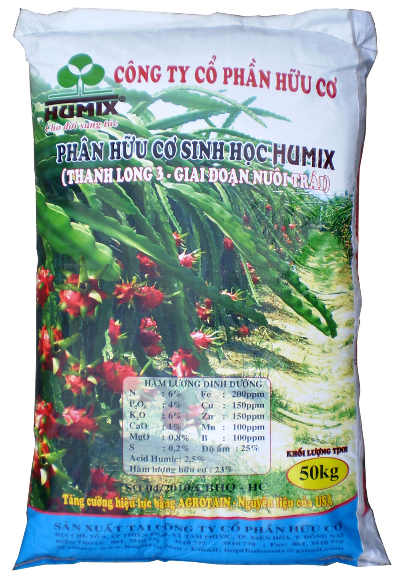 Phân hữu cơ sinh học (bao thanh long)