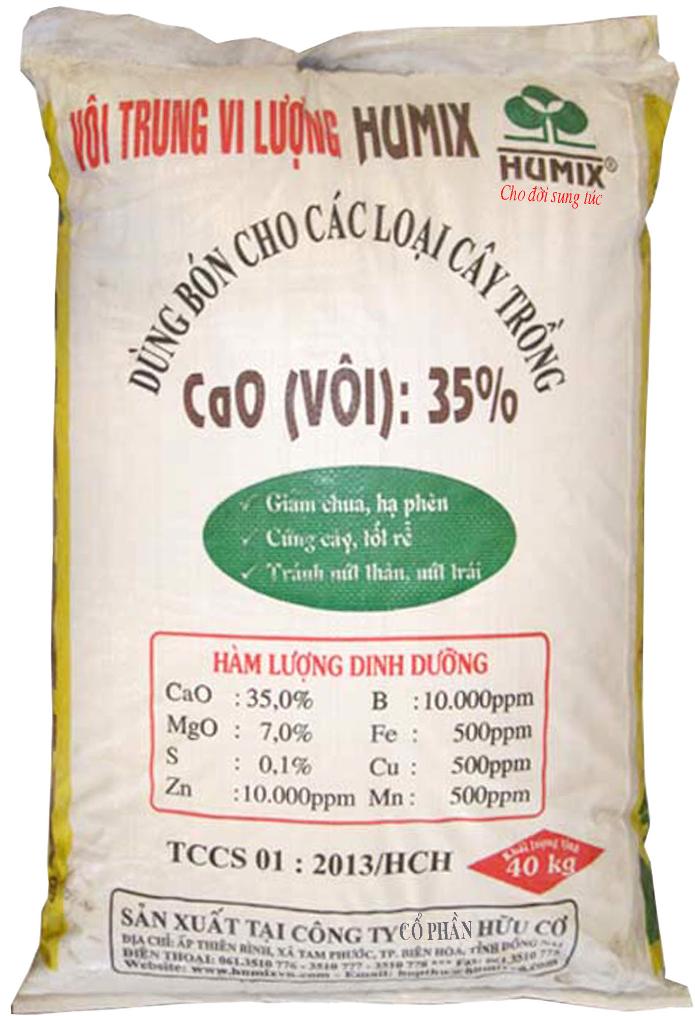 Bao Vôi trùng vi lượng HuMix