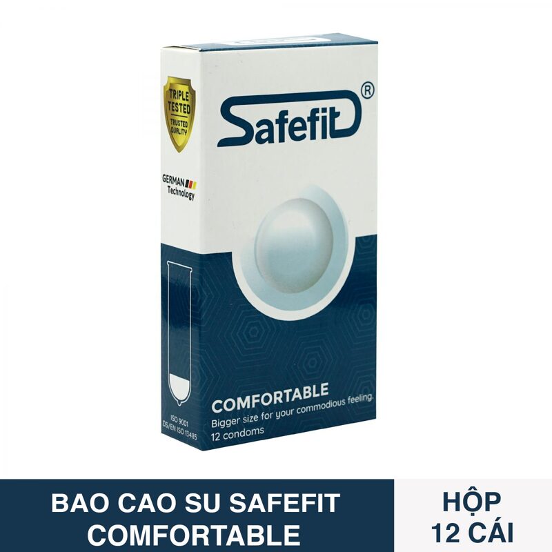 Bao cao su Safefit Comfortable hộp 12 cái