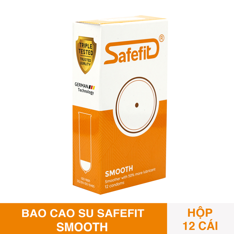 Bao cao su Safefit Smooth hộp 12 cái