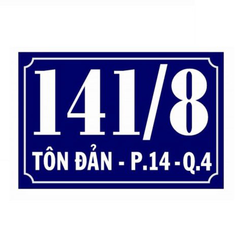 Biển số nhà mica