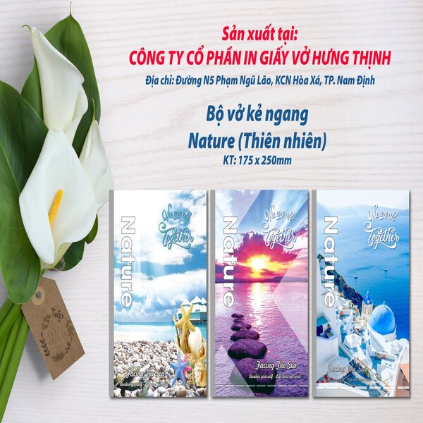Bộ vở kẻ ngang Nature (thiên nhiên)