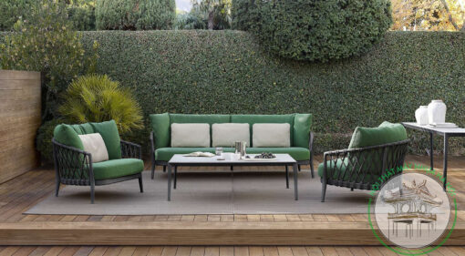 Bộ sofa ngoài trời cao cấp đan dây rope E163