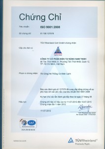 Chứng chỉ ISO