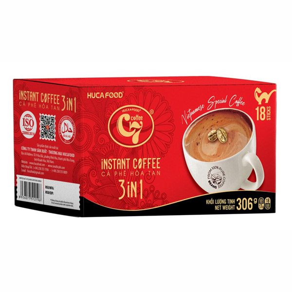 Cà phê hòa tan Con Chồn Vàng C7 3in1 306g