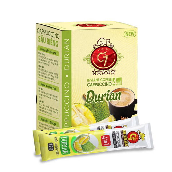 Cà phê hòa tan Con Chồn Vàng C7 4in1 sầu riêng