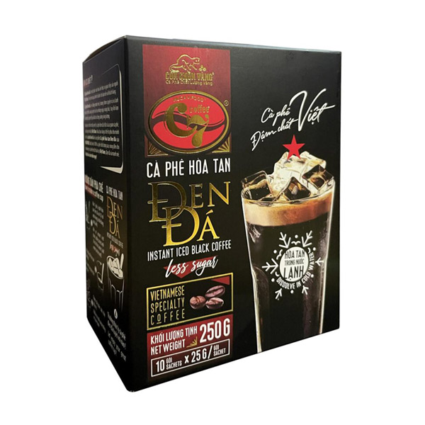 Cà phê hòa tan Con Chồn Vàng C7 đen đá