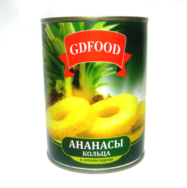Dứa đóng lon cắt khoanh syrup 580ml