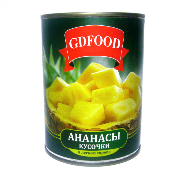 Dứa đóng lon cắt khoanh syrup 580ml