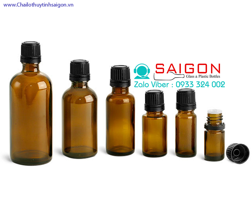 Chai tinh dầu nhỏ giọt đen
