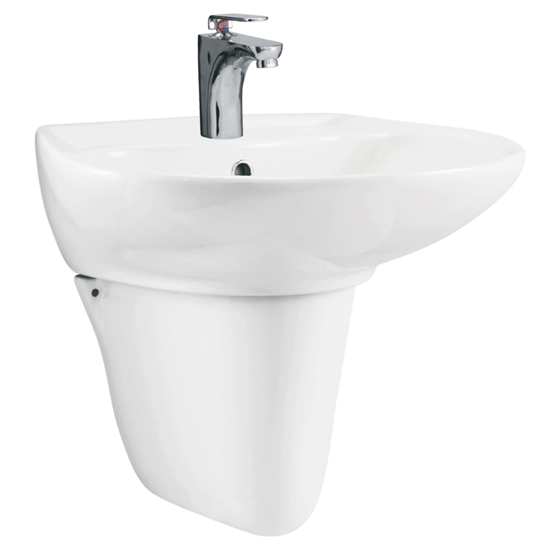 Chậu Lavabo treo tường Sanfi S507 chân lửng