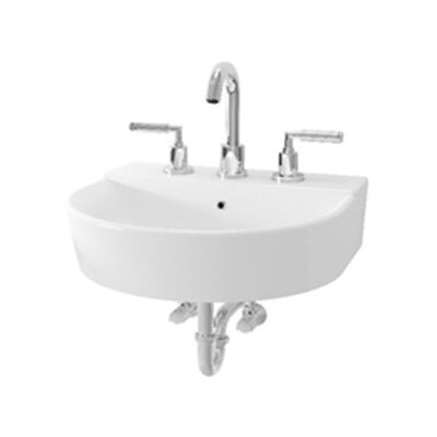 Chẩu rửa mặt treo tường 3 lỗ Toto LW897JW