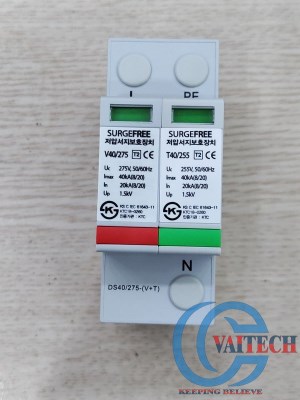 Chống sét lan truyền đường nguồn 1 fa Surgefree-Korea - DS40/275(V+T)