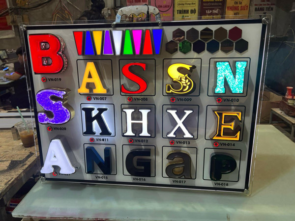 Chữ inox đèn led
