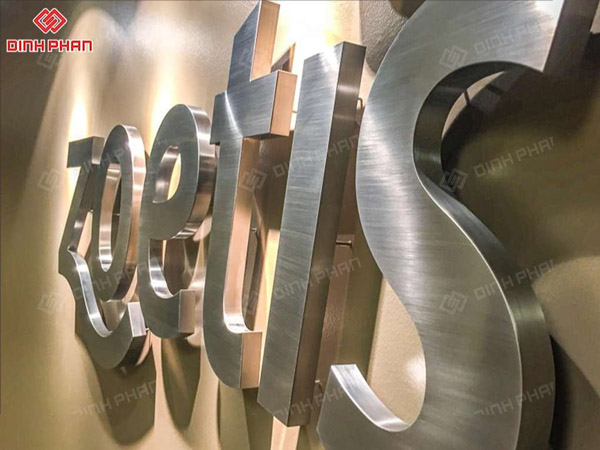 Chữ inox trắng xước