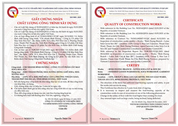 Chứng nhận chất lượng giấy CTIC