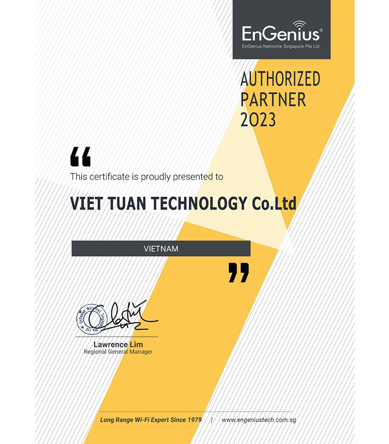 Chứng nhận phân phối Engenius