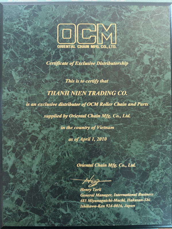 Chứng nhận phân phối OCM