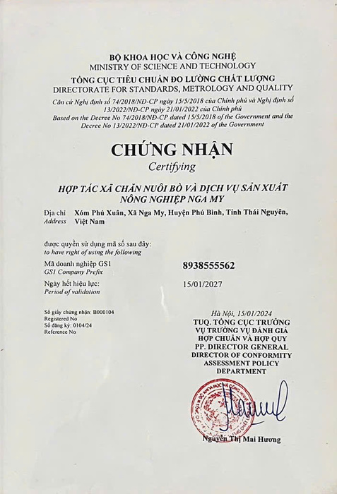 Chứng nhận Tiêu chuẩn chất lượng