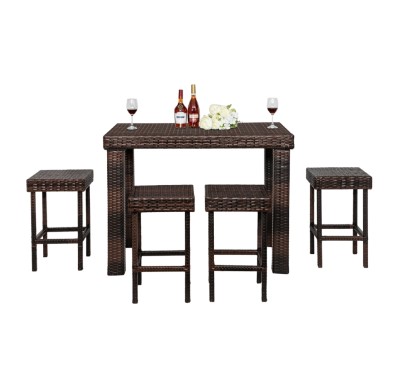 Bàn ghế bar nhựa giả mây PRBS-026