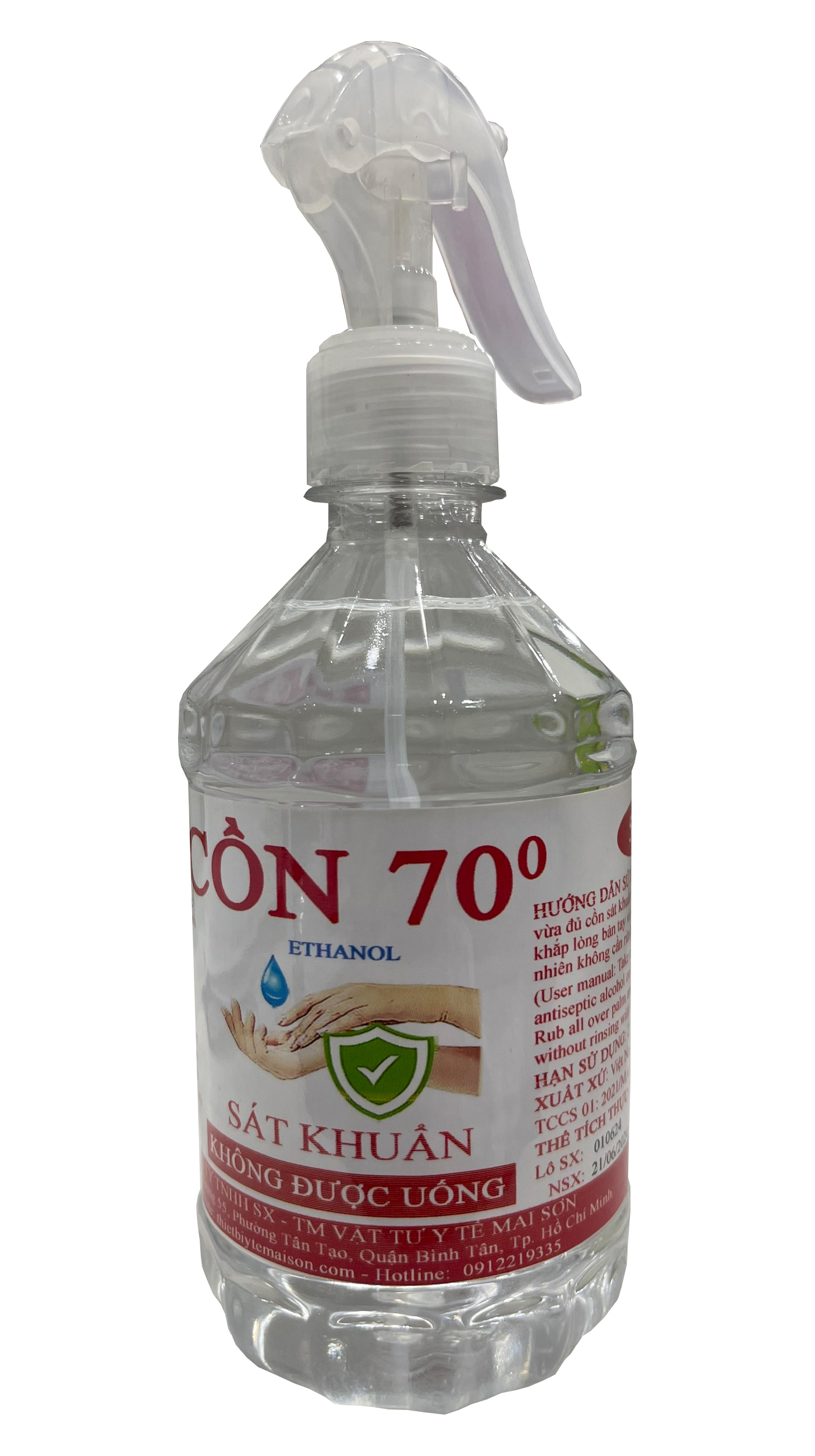Cồn sát khuẩn Ethanol 70 độ chai xịt
