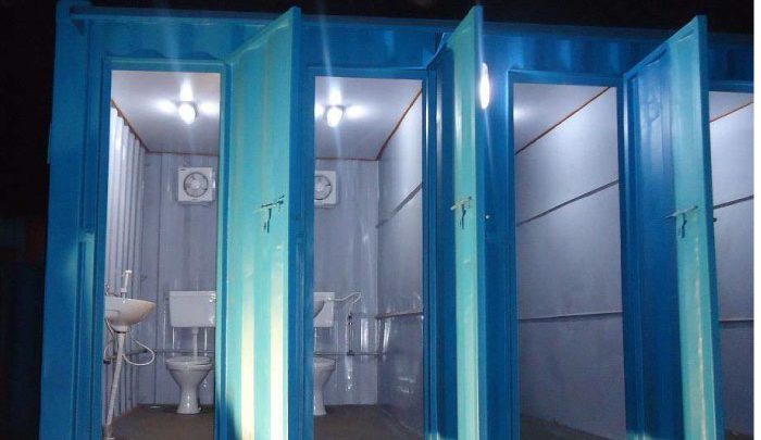 Container toilet 20 feet