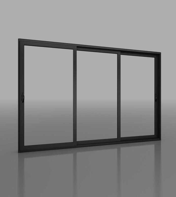 Cửa đi mở trượt 3 cánh 3 ray hệ ND-XF95