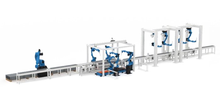Dây chuyền sản xuất lắp ráp và hàn giàn giáo tự động
