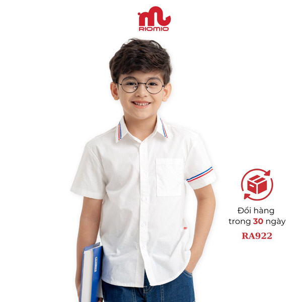 Đồ đi học bé trai sơ mi cộc tay Calix RA922