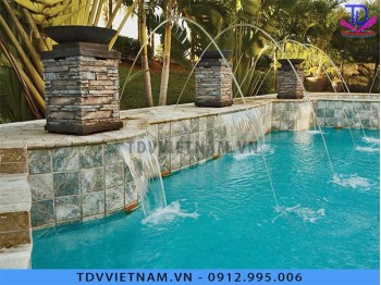 Đài phun nước cho bể bơi hiện đại