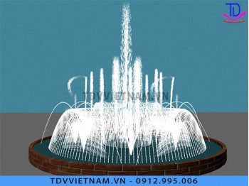 Đài phun nước mini hình tròn