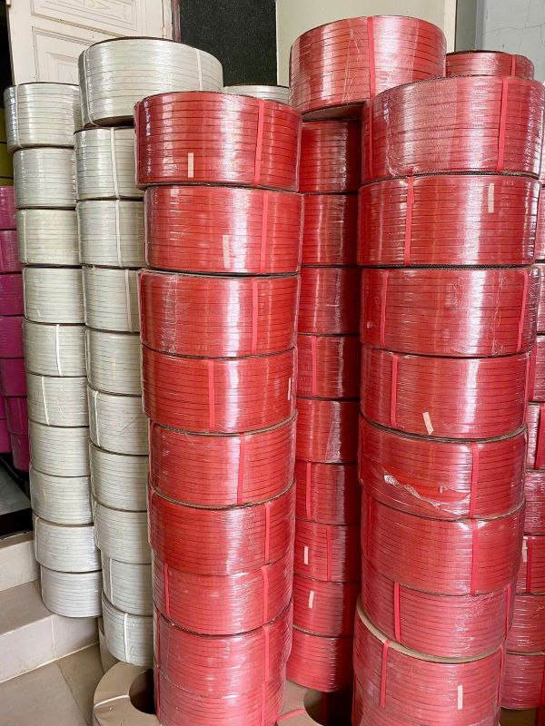 Dây đai nhựa đỏ trắng