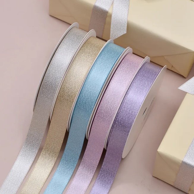 Dây ruy băng satin dệt kim tuyến