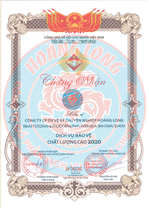 Dịch vụ chất lượng cao 2020