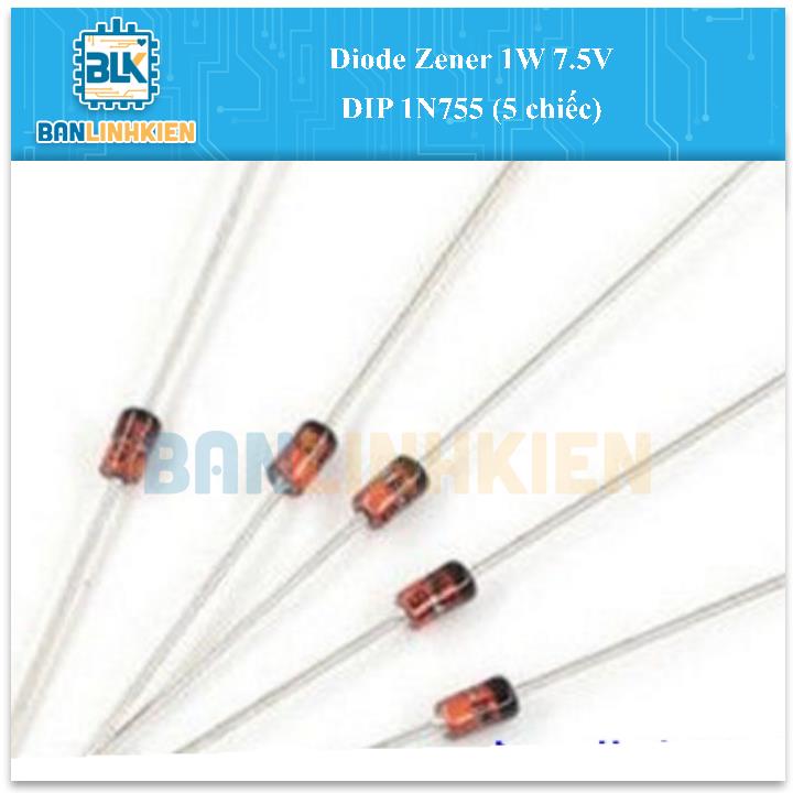 Diode Zener 1W 7.5V DIP 1N755