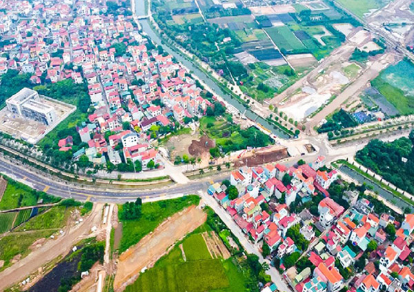 Đoạn đường vành đai 4 đi qua huyện Đan Phượng
