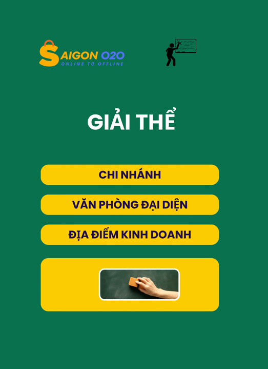 Giải thể chi nhánh, văn phòng, địa điểm